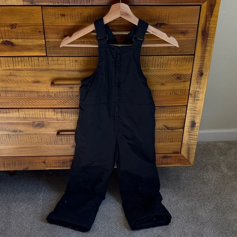 Lands End Kids Black Snow Bib Overalls